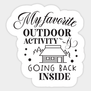 My Favorite Outdoor Activity Sticker